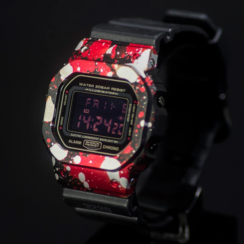 Reloj de camuflaje para hombre con funda para Casio G-SHOCK, caja pequeña  cuadrada de aleación de aluminio DW5600 GW5610 DW5035, accesorios para  reloj de metal - AliExpress Relojes de pulsera