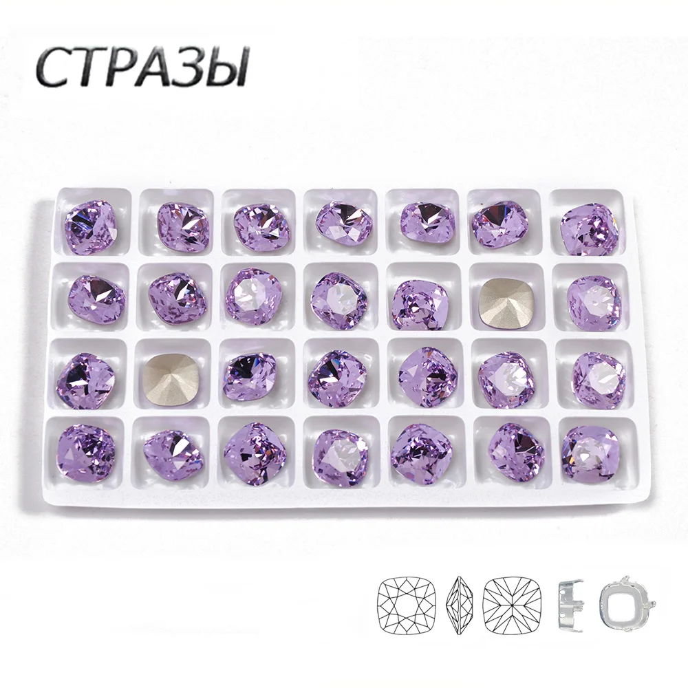 

CTPA3bI Violet Color Glass Crystal With Gold Silver Claw Rhinestones Sew On Wedding Dress Decoration Jewelry Making Bags Stones