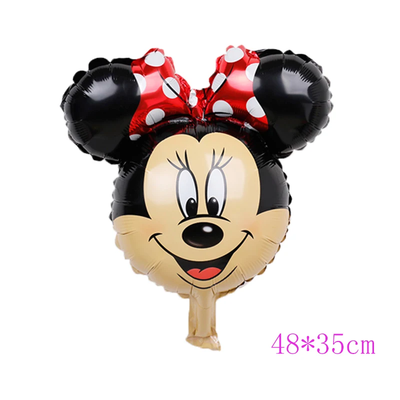 1pc red mini 1 шт. 112 см гигантские шары Минни Микки на день рождения Детские Классические игрушки подарок фольгированный шарик, мультфильмы детские вечерние украшения - Цвет: 1pc red mini