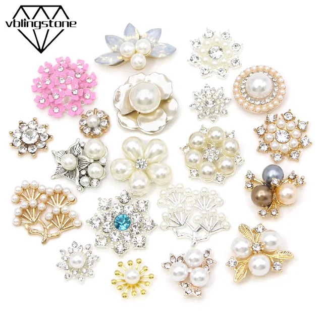 Spille A Bottone Vintage - 30 Pezzi Con Strass E Perle Per Abiti E Borse - Foto 9