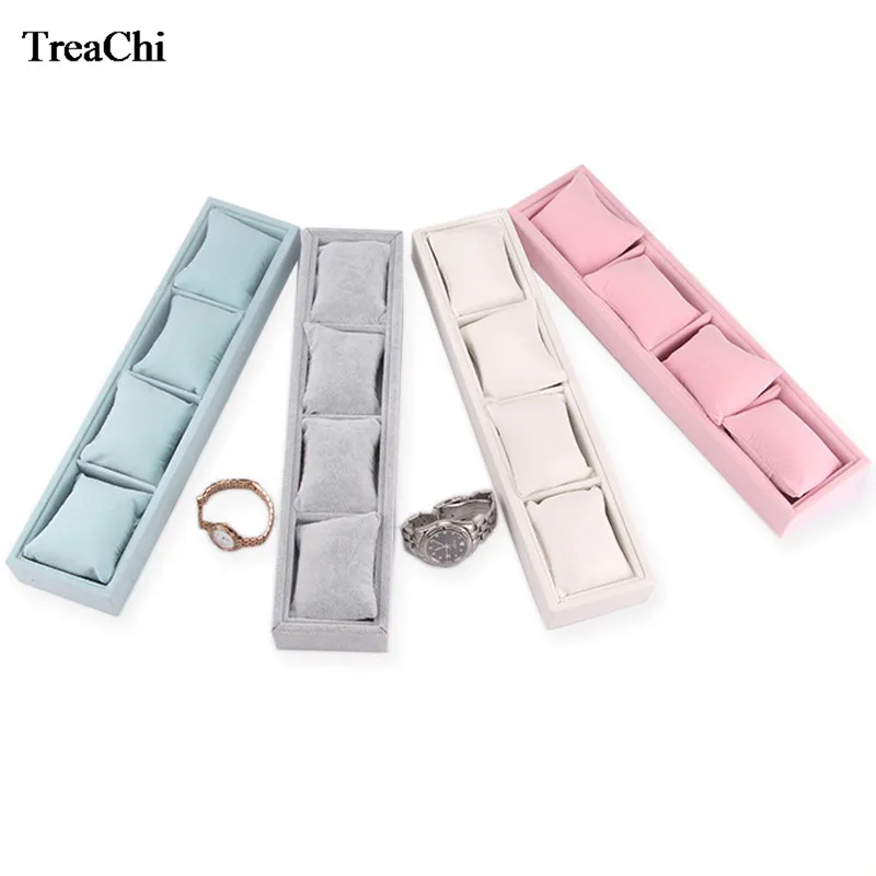 4/8/12 Grids Watch Display Stand Bracelet Holder Organizer Watches Storage Jewelry Pillow Holder Jewelry Display Tray