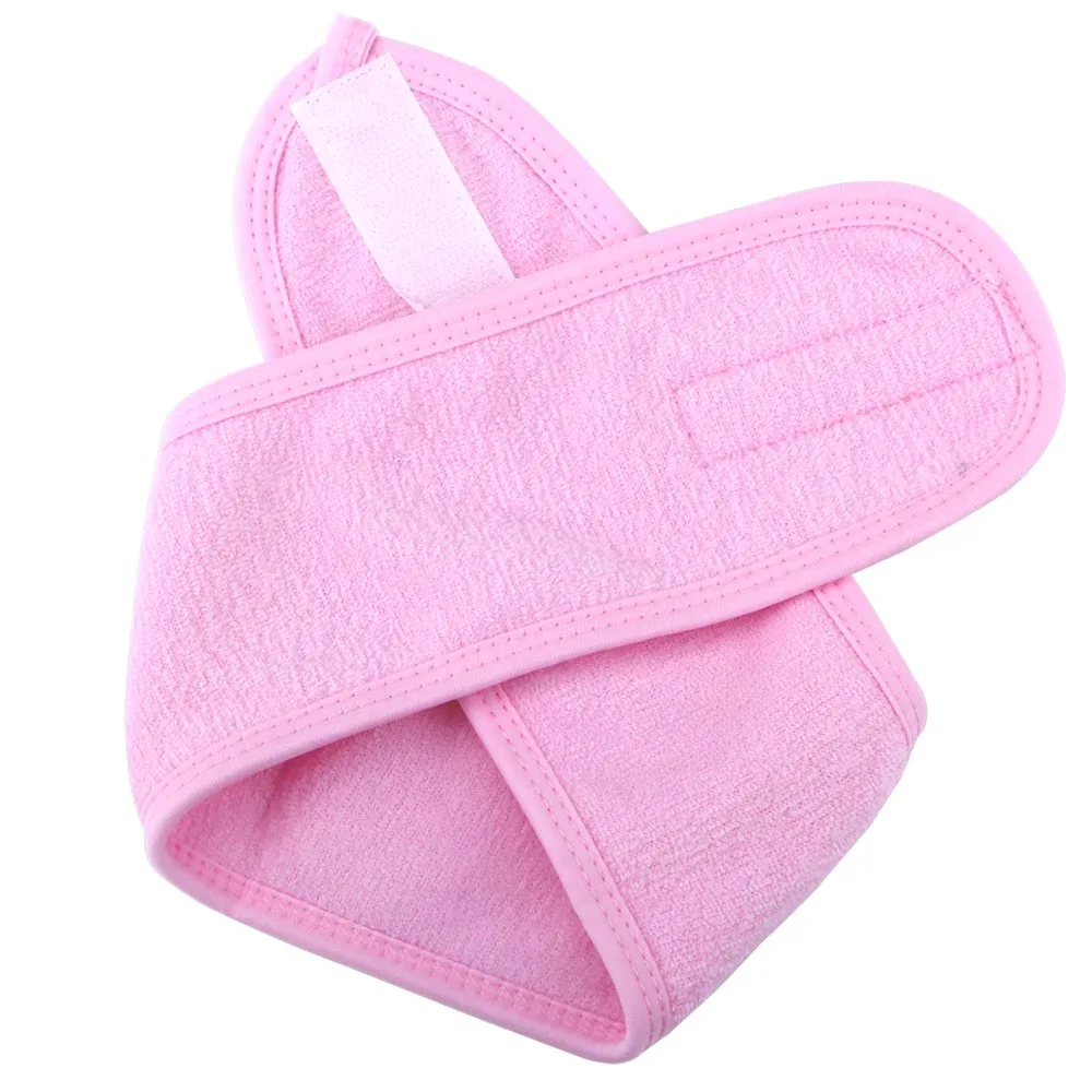 pink Ткань для снятия макияжа многоразовые хлопковые подушечки микрофибра для снятия макияжа очищающие подушечки для ресниц повязка на голову обертка для макияжа - Цвет: pink