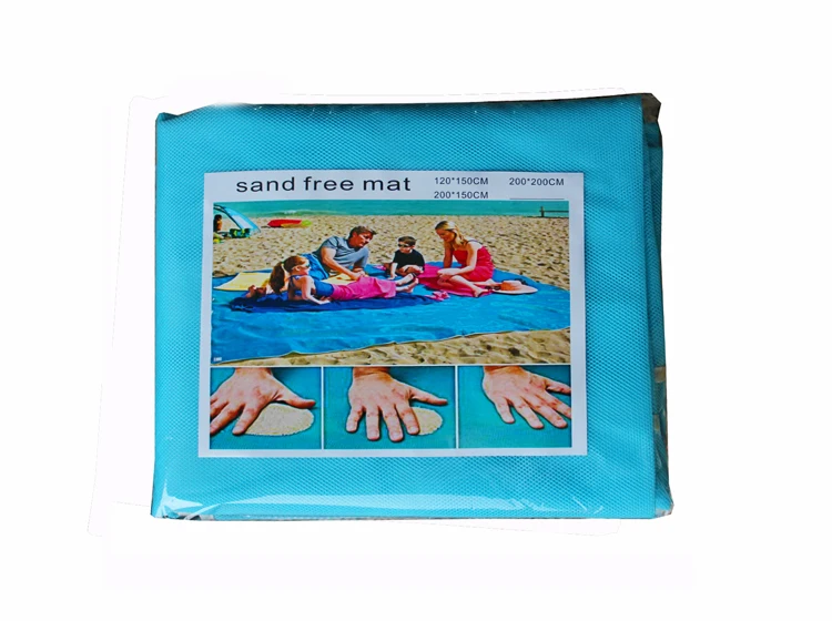 Волшебный пляжный коврик для путешествий на открытом воздухе, волшебный песок, бесплатный коврик для пляжного пикника, кемпинга, водонепроницаемый матрас, одеяло, складной пляжный коврик без песка - Цвет: sky blue