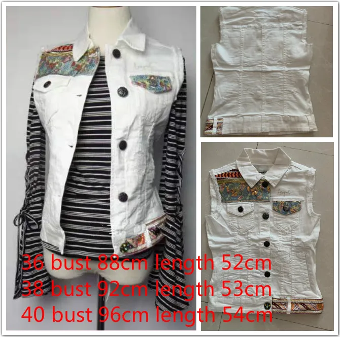 Spanish DEG irregular pattern denim waistcoat
