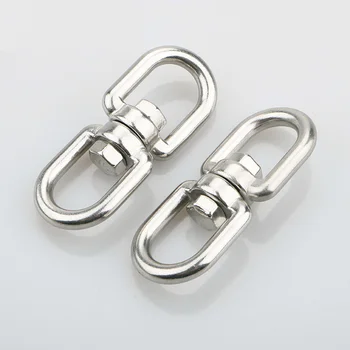 

50Pcs Climbing Carabiner 8-shaped Rope Connector Stainless Steel Rotating Safety Mountaining Hook Buckle Survival Camping Tools