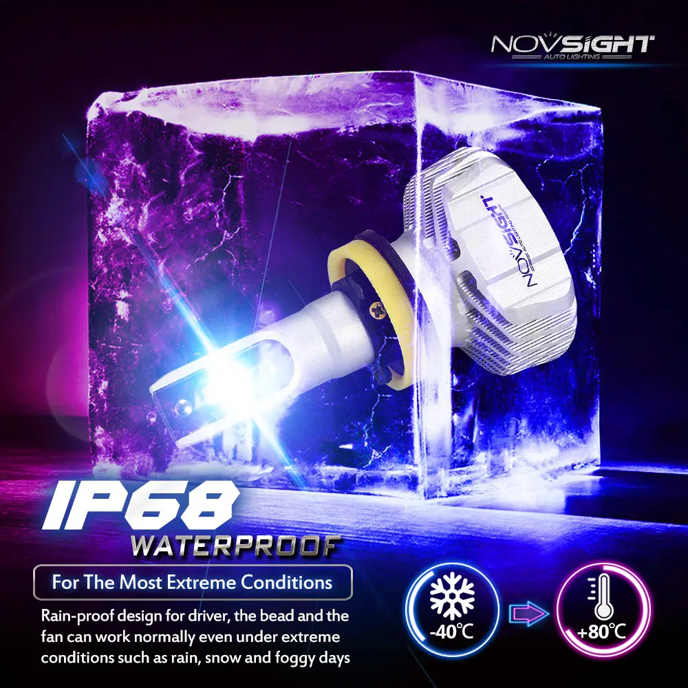 NOVSIGHT H4 светодиодный H7 H11 H8 9006 HB4 H1 H3 HB3 H9 9007 H13 лампы для автомобильных фар
