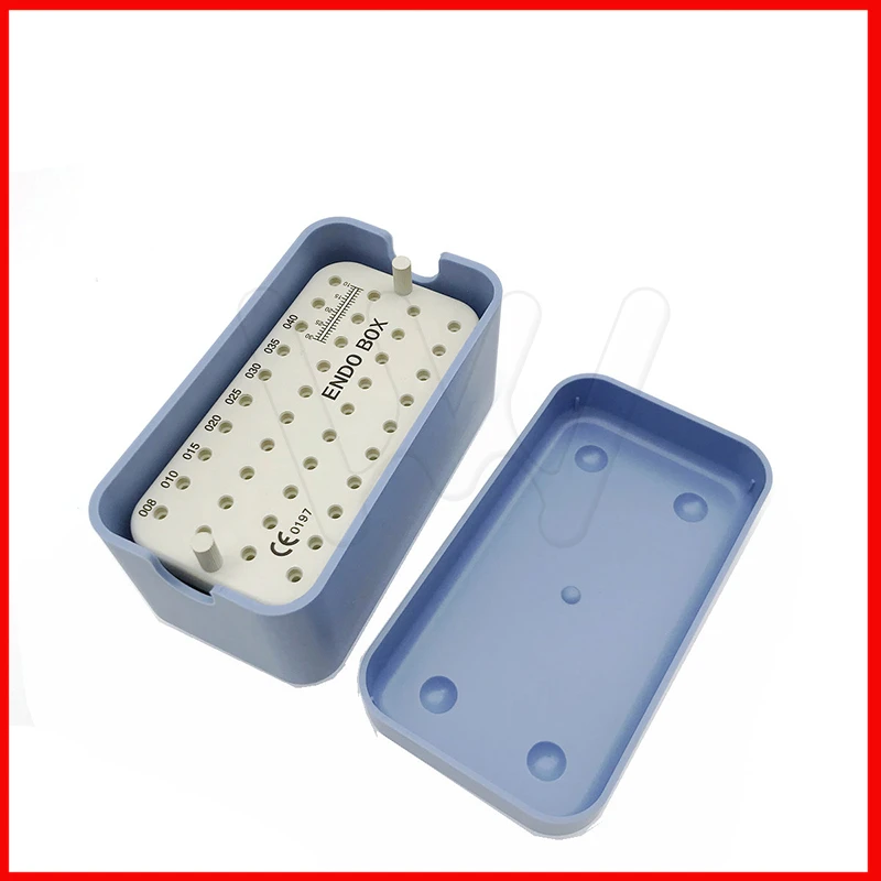 1Pc New Dental Plastic Endo Box With A Ruler for Files dental endo