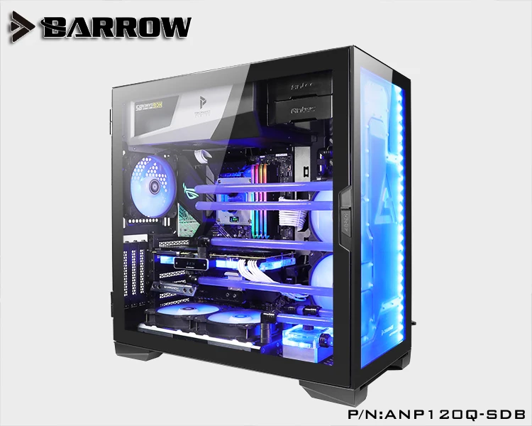 Барроу водяного пути пластина для ANTEC P120 чехол спереди Тип RGB резервуар 5 в 3PIN ARGB AURA материнская плата резервуар для воды ANP120Q-SDB