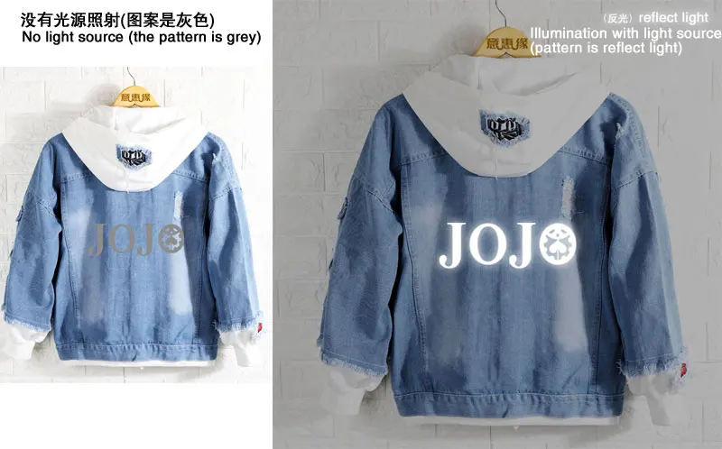 jojo反光牛仔新拍图片模板外套0