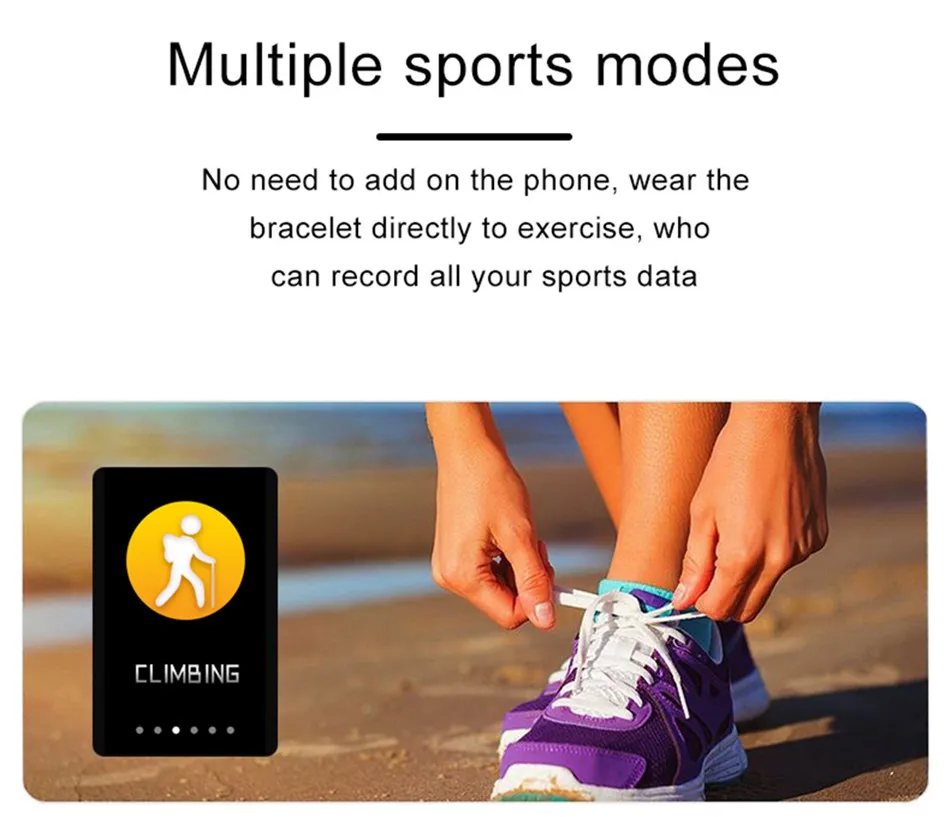 LIGE New Smart Bracelet Color Screen Blood Pressure Fitness Tracker Heart Rate Monitor Smart Band Sport for Android IOS
