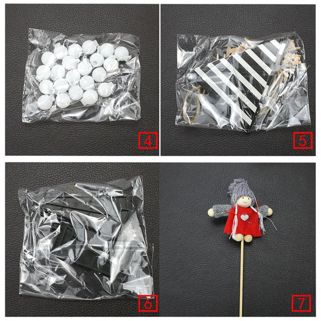 DIY искусственное Флокирование Рождественская елка рождественское настольное украшение с подсветкой 45 см Рождественское украшение для дома орнамент орнамет