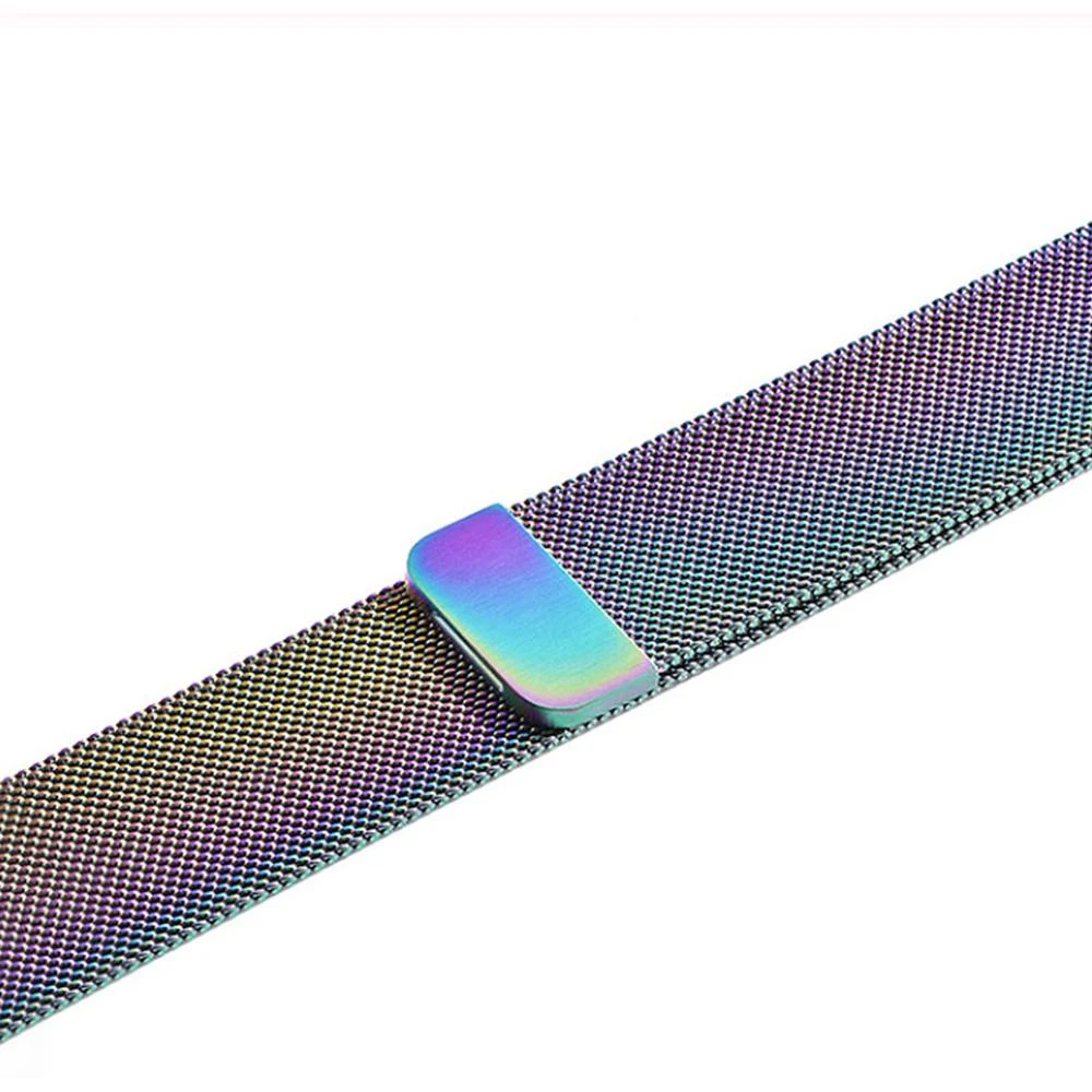 Миланский Браслет-петля для Apple Watch, ремешок серии 5/4, 40 мм, 44 мм, ремешок из нержавеющей стали для iwatch, 3 ремешка серии 2/1, 38 мм, 42 мм - Цвет: Colorful