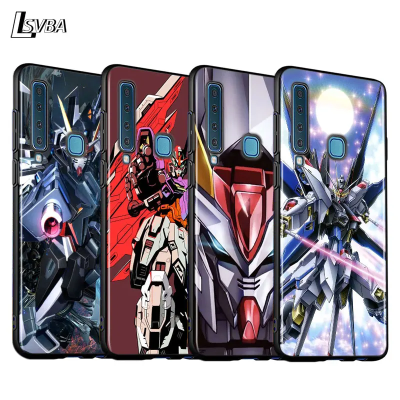 Черный Чехол Аниме Gundam для samsung A9 A7 2018 оболочка Galaxy A8 A6 Plus A5 A3 2017 чехол телефона |