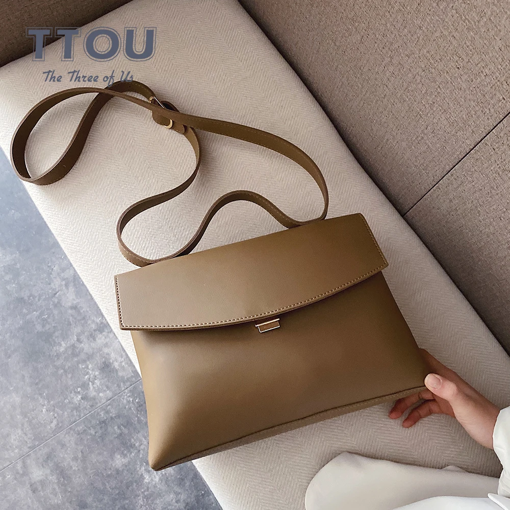 

Vintage Women Luxury Designed Bags High Quality Pu Leather Solid Crossbody Bags High Capacity Shoulder Bag Ladies Travel Bags