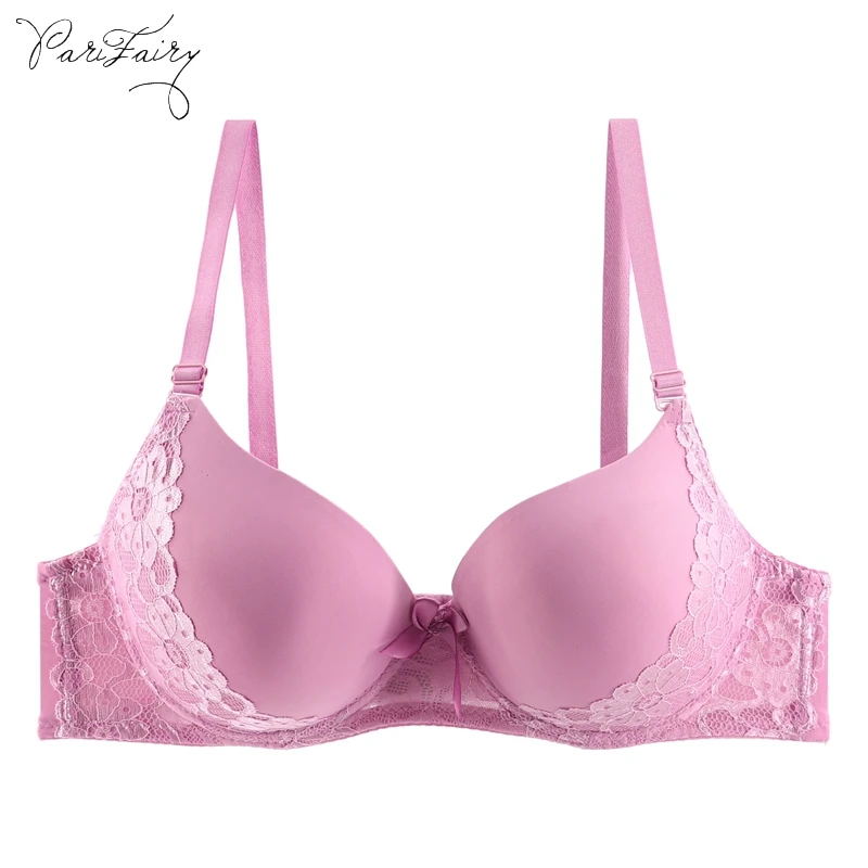 PariFairy Fashion Floral Lace Soft Bra Underwired Smooth Cup T shirt