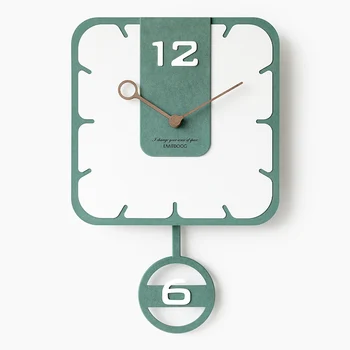 

Creative Nordic Pendulum Wall Clock White Modern Unique Wall Clocks Living Room Watch Wall Watches Home Decor Clock 2020 II50BGZ