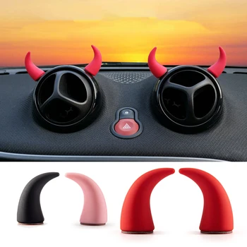 

For Smart Fortwo Forfour 453 451 450 452 Crossblade Cabrio City-Coupe Roadster 3D Devil's Horn Stickers Car Styling Accessories