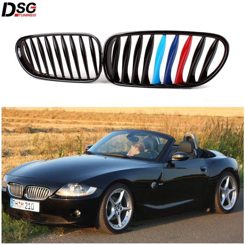 

Автомобильные аксессуары, сменная передняя решетка радиатора для BMW Z4 E85 E86 2003-2008, бампер, радиатор, гоночные решетки, глянцевая черная Одиночная решетка