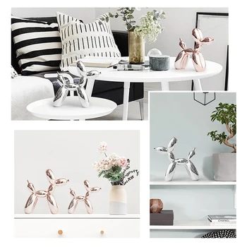 

Resin Dog Ornament Balloon Dog Crafts Sculpture Statue Gifts Fashion Cake Home Decoration Party Dessert Desktop Decoration