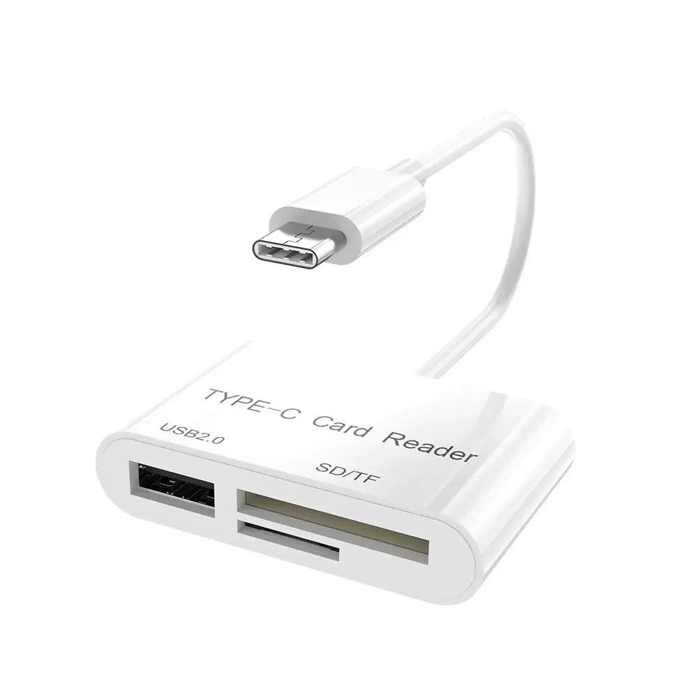 3 в 1 USB кардридер адаптер type C кабель SD/Micro SD TF камера подключение Смарт карты памяти для Macbook Pro type-C порт