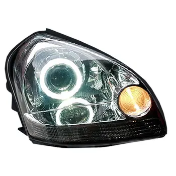 

Headlight assembly for Hyundai tucson LED daylight angel eye turn signal Bi-lens HID bulbs 65W Ballast, left and right