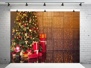 

VinylBDS 300x300cm Christmas Backdrops Photography Children Shower Prop Studio Christmas Tree Backdrops For Photography Retro