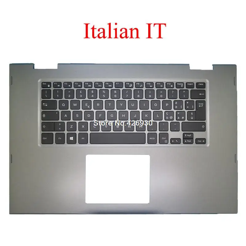 

Laptop Palmrest For DELL For Inspiron 15 5568 5578 00HTJC 0HTJC 0FTHJ8 FTHJ8 08M5CW 8M5CW with backlit Italian IT keyboard Gray