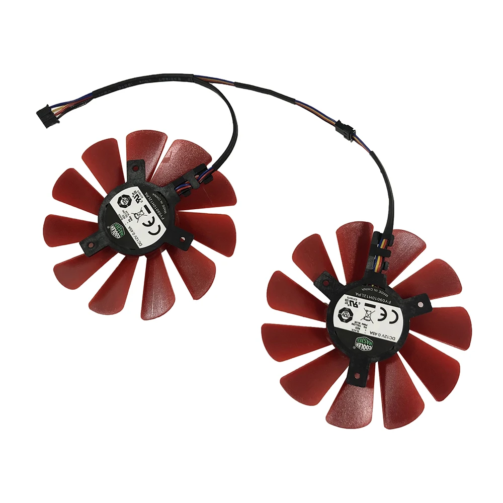 2 шт./компл. FDC10U12S9 C FY09010H12LPA RX 570 R9 390 охлаждающий вентилятор GPU в качестве замены для