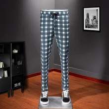 Britse Stijl плед Broek мужские Sociale Broek Heren Skinny Formele Zomer Broek Bedrijf Broek Pantalon Hombre