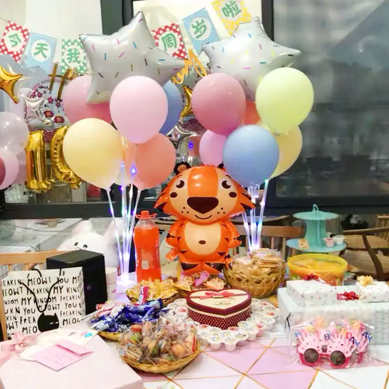 7 13 19チューブバルーン列led誕生日バルーン結婚式誕生日パーティーの装飾大人子供ベビーシャワーバルーングロボス 風船 アクセサリー Aliexpress