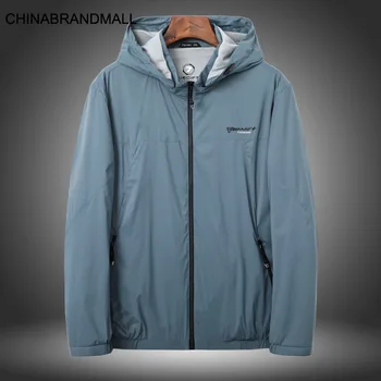 

2020 Season Men Plus Fat Plus Size Leisure With Cap Jacket Male Fat Man Windbreaker Thin Coat