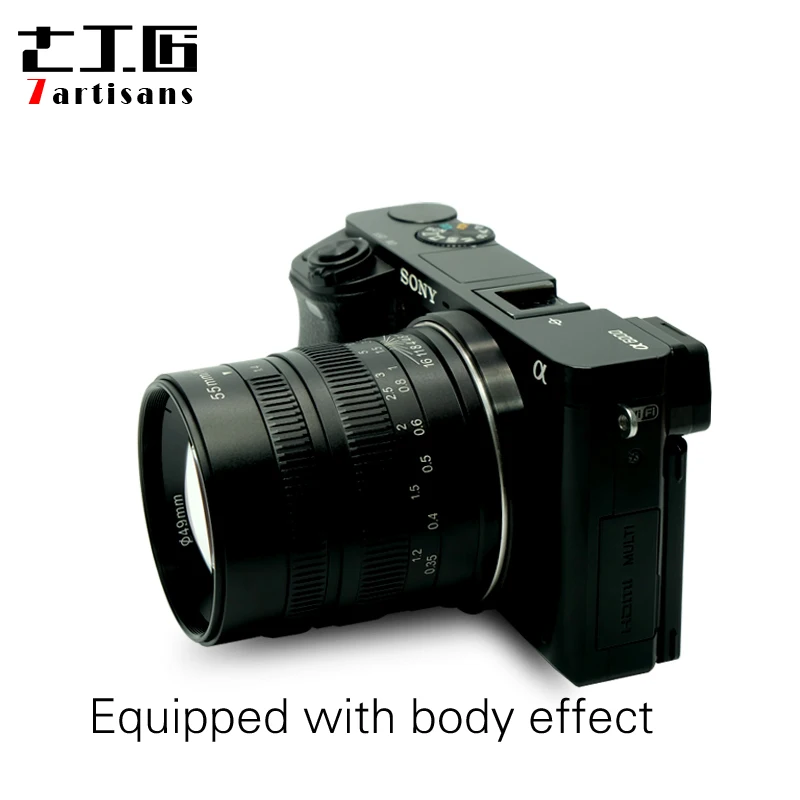 Объектив для фотоаппарата 7artisans 55 мм F1.4 подходит Canon EOS M Fuji|Объективы