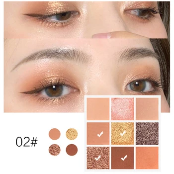 

Non-blooming Waterproof Matte Eye Shadow Easy To Wear Lasting Pearle Pigment Palette 9 Colors Charm Eye Makeup Cosmetics TSLM2
