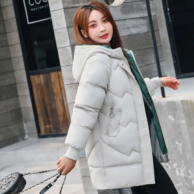 white bubble coat with fur hood