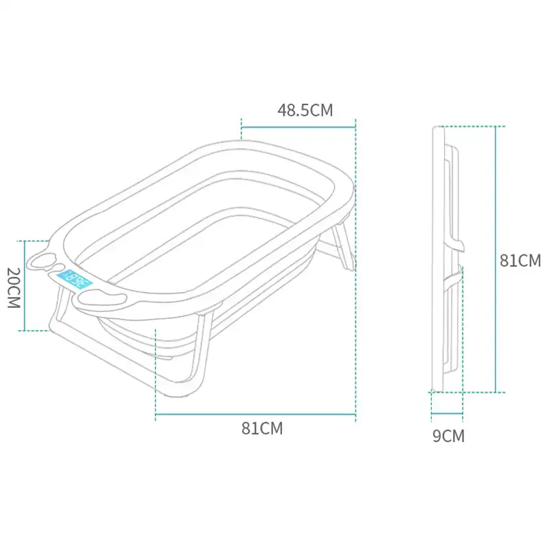 temperature control baby bath tub