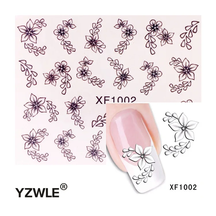 Алиэкспресс Лидер продаж стиль ногтей водная переводная Наклейка 3D наклейки для ногтей стерео элегантная наклейка с цветком для ногтей