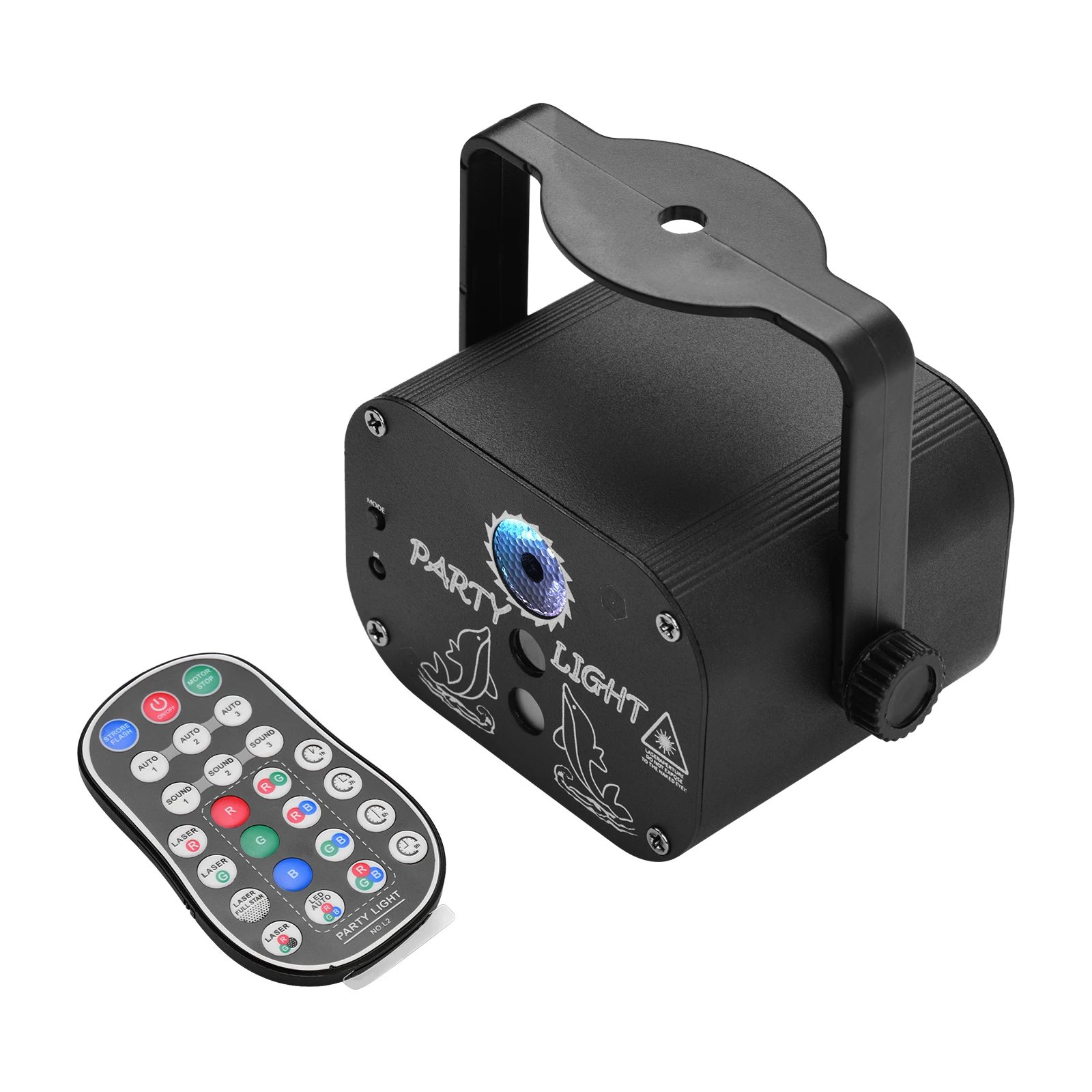 Muslady IGB-T818 Mini Projector Light Stage Beam Lights USB Powered Sound Activated Remote Control with Strobe Flash Effects | Спорт и