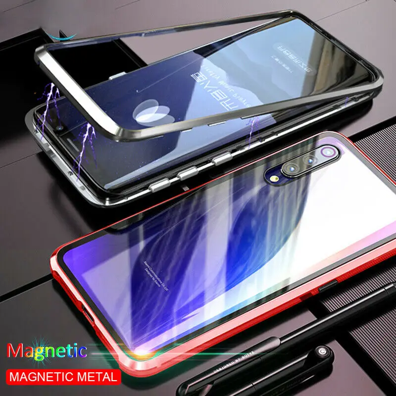 

Magnetic Adsorption Metal Case For Samsung Galaxy A50 A70 Note 10 9 8 S8 S9 S10 Plus S10e A40 A10 A20 A30 A7 A9 2018 Glass Case