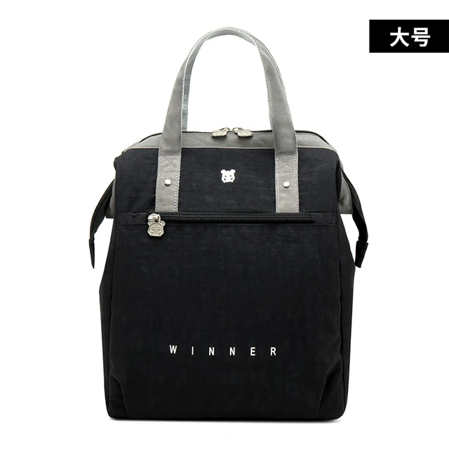 Portable Lunch Bag  New Thermal Insulated Lunch Box Tote Cooler Bag Bento Pouch Lunch Container School Food Storage Bags L-Black