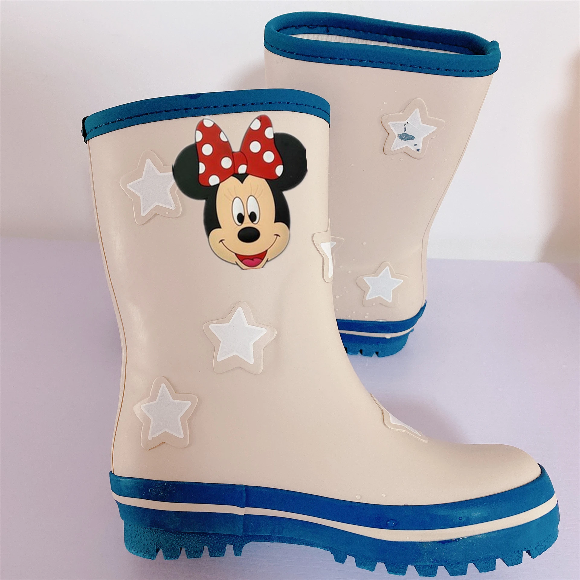 Disney Botas de lluvia de Mickey Mouse para niños y niñas, zapatos antideslizantes de suela suave, con dibujos animados que de color| Botas| - AliExpress