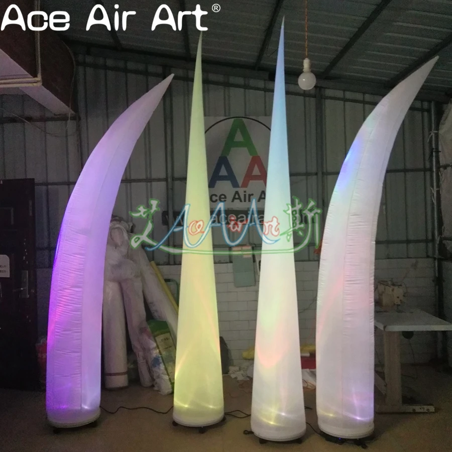 2 PCS Led Inflatable Lighting Tube Column Air Blown Inflatable Pillar and Cones For DJ and Club Background Decor 4