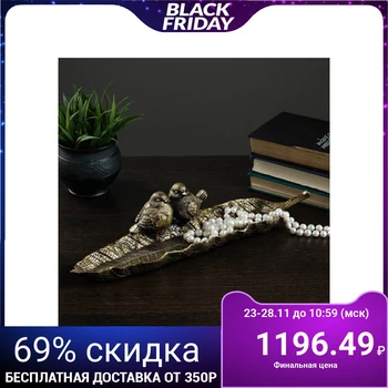 

Stand for small things "leaf with birds" gold 41 х11х9см 4241525