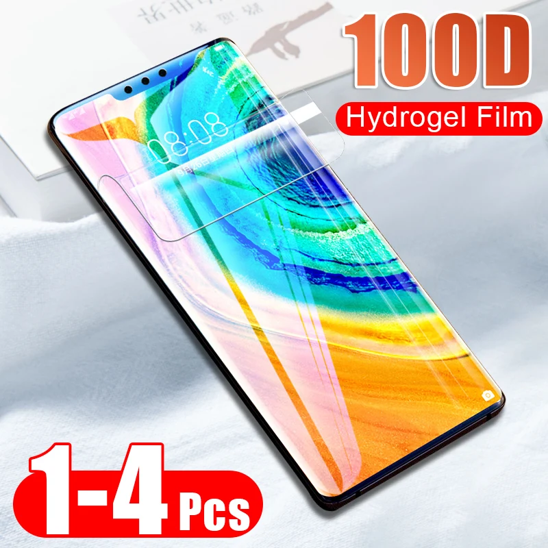 1 4 шт 100D Гидрогелевая пленка полное покрытие для huawei mate 10 20 Lite экранная 30 Pro