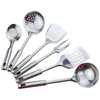 

6 piece kitchen utensil set stainless steel kitchen cooking tools high-grade kitchen utensils kitchen accessories porridge spoon