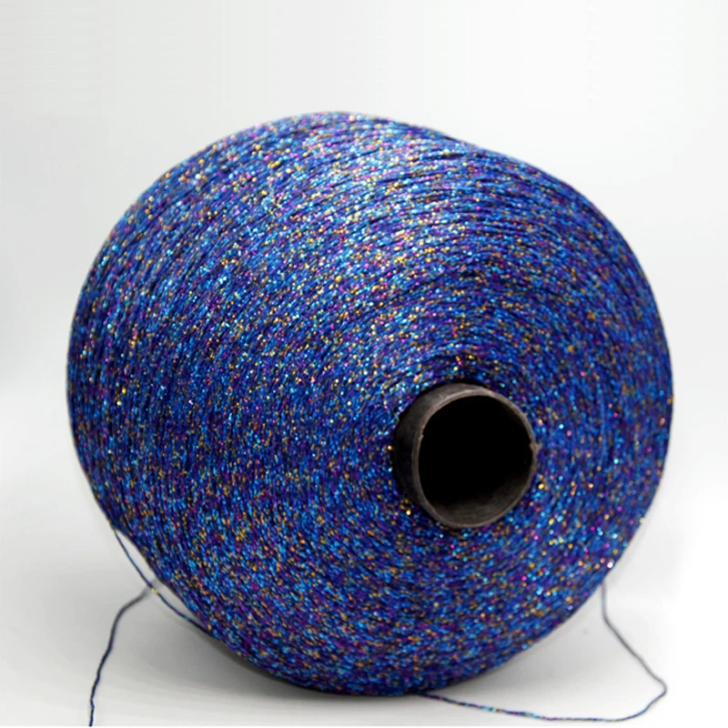 New Arrival 250g Shiny Gold Silver Silk Colorful Space Dye Fancy Metallic Yarn Hand Knitting Thin Crochet Weaving Thread Z3910 4