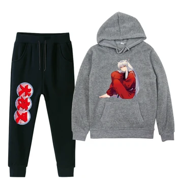 

Casual Hoodies Kids Boys Girls HOT Anime Inuyasha Sweatshirt T-shirt Shorts Pants Sportswear for Children Surprise Gift