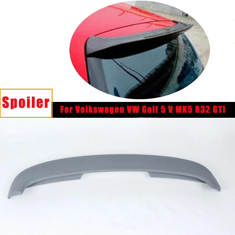 Rear Roof Spoiler Wing Without Lamp For Volkswagen Vw Golf 5 V Mk5 R32 Gti 0609 Frp Gray Primer