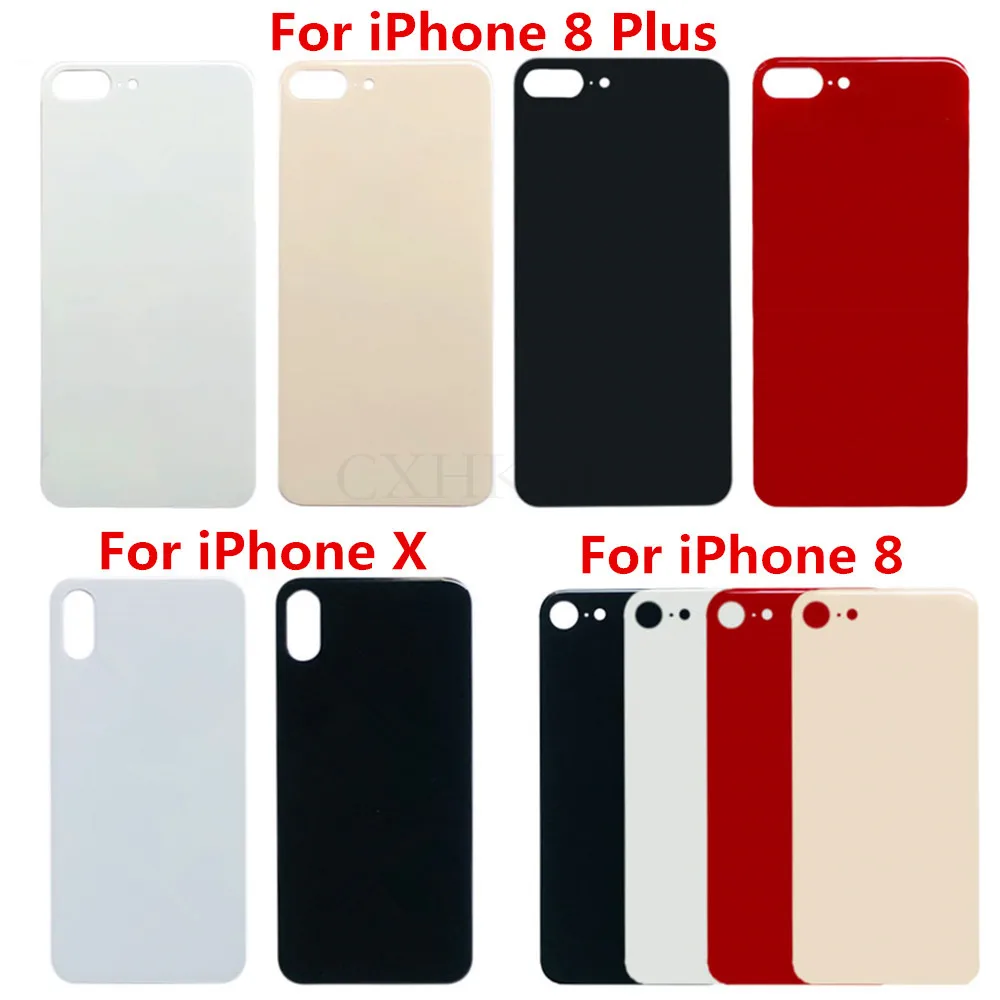 100%New original High Quality Big Hole For iPhone 8 8plus X XS XR Back Glass Battery Cover Rear Door Housing parts Replacement 100%New original High Quality Big Hole For iPhone 8 8plus X XS XR Back Glass Battery Cover Rear Door Housing parts Replacement
