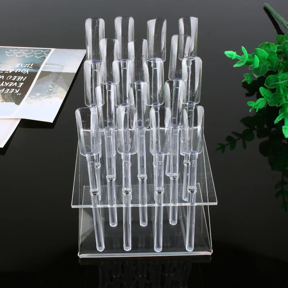 New 18 Tips Sticks Nail Art Stand Clear Display Polish Practice Training Tool Tools | Дом и сад