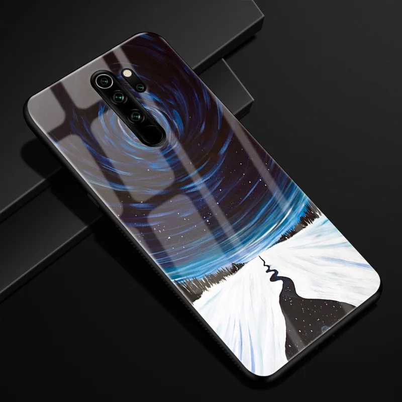 1 Для Xiaomi Redmi Note 8 Pro Чехол силиконовый бампер стекло жесткая задняя крышка для Redmi Note 8 чехол для телефона s Redmi Note8 Pro 8Pro Coque - Цвет: 1